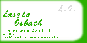 laszlo osbath business card